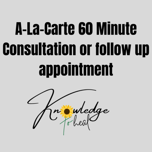 A-La-Carte 60 Minute Consults or Follow Ups